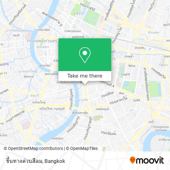 ขึ้นทางด่วนสีลม map