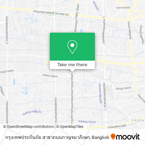 กรุงเทพประกันภัย สาขาถนนกาญจนาภิเษก map