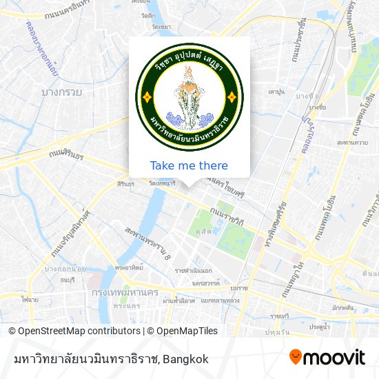 มหาวิทยาลัยนวมินทราธิราช map