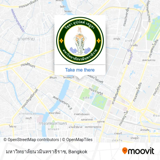 มหาวิทยาลัยนวมินทราธิราช map
