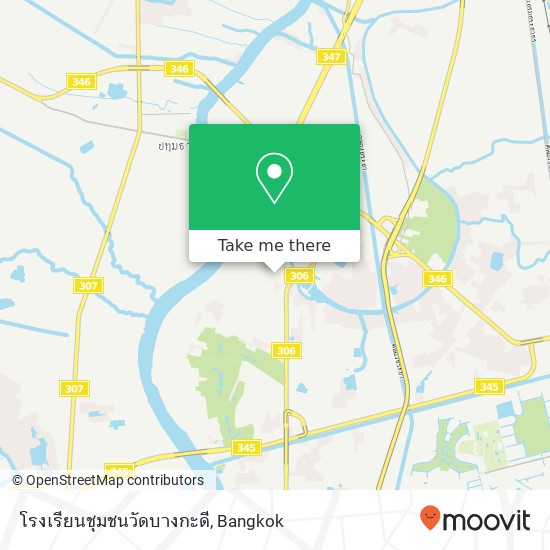 โรงเรียนชุมชนวัดบางกะดี map