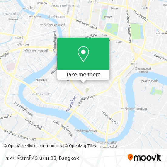 ซอย จันทน์ 43 แยก 33 map