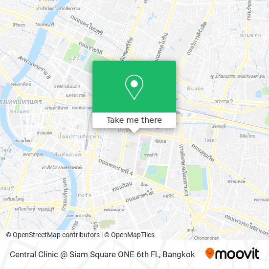 Central Clinic @ Siam Square ONE 6th Fl. map
