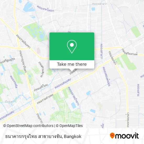 ธนาคารกรุงไทย สาขาบางชัน map