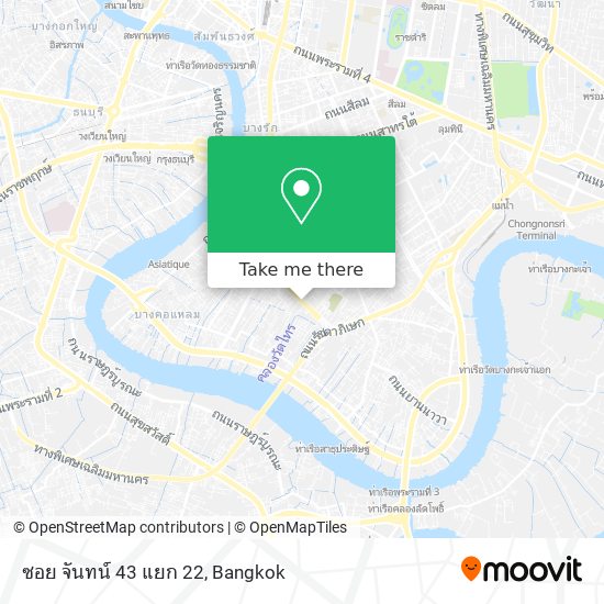 ซอย จันทน์ 43 แยก 22 map