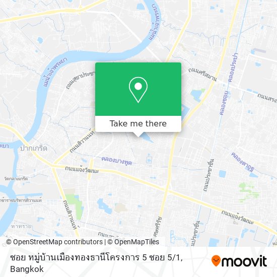 ซอย หมู่บ้านเมืองทองธานีโครงการ 5 ซอย 5 / 1 map