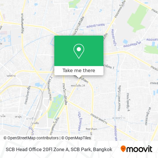 SCB Head Office 20Fl Zone A, SCB Park map