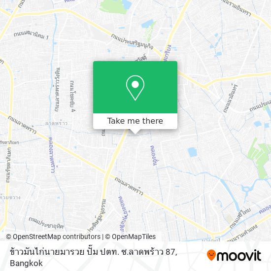 ข้าวมันไก่นายมารวย ปั๊ม ปตท. ซ.ลาดพร้าว 87 map