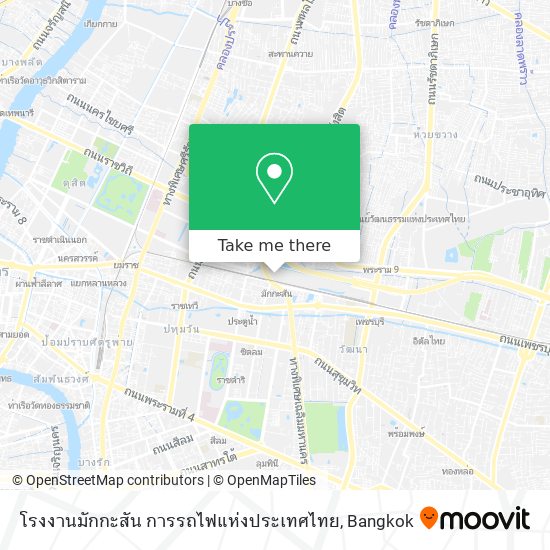 โรงงานมักกะสัน การรถไฟแห่งประเทศไทย map