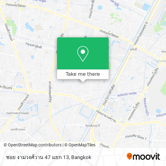 ซอย งามวงศ์วาน 47 แยก 13 map