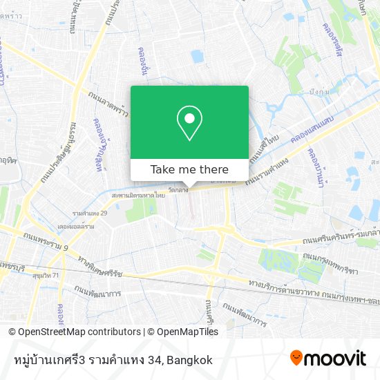 หมู่บ้านเกศรี3 รามคำแหง 34 map