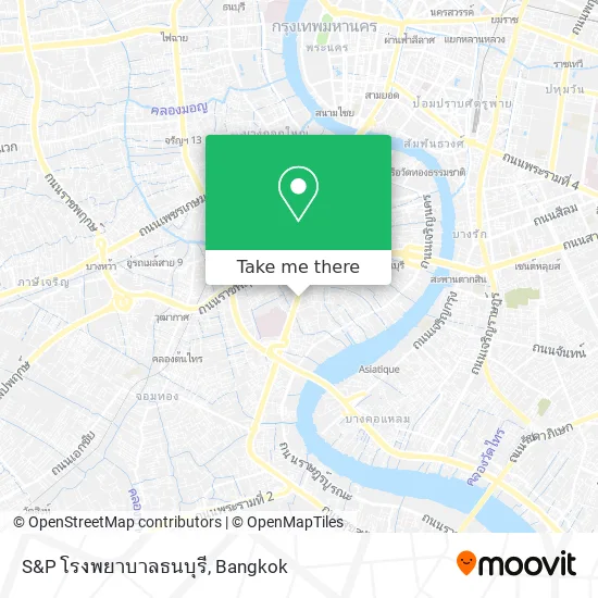 S&P โรงพยาบาลธนบุรี map