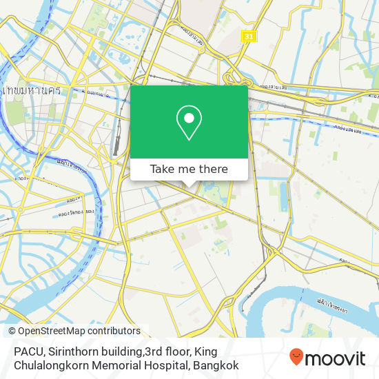 PACU, Sirinthorn building,3rd floor, King Chulalongkorn Memorial Hospital map