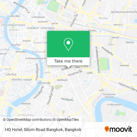 HQ Hotel, Silom Road Bangkok map
