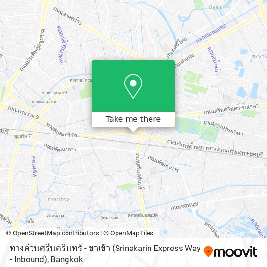 ทางด่วนศรีนครินทร์ - ขาเข้า (Srinakarin Express Way - Inbound) map