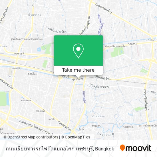 ถนนเลียบทางรถไฟตัดแยกอโศก-เพชรบุรี map