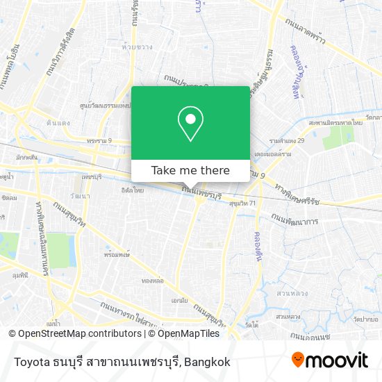 Toyota ธนบุรี สาขาถนนเพชรบุรี map