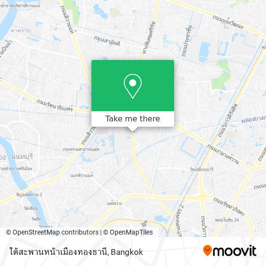 ใต้สะพานหน้าเมืองทองธานี map