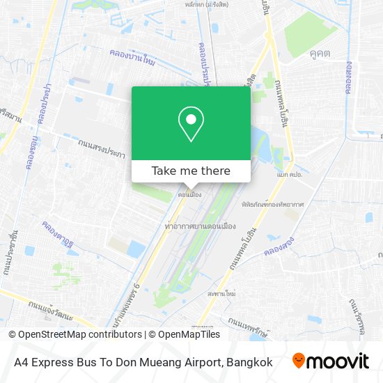 A4 Express Bus To Don Mueang Airport map