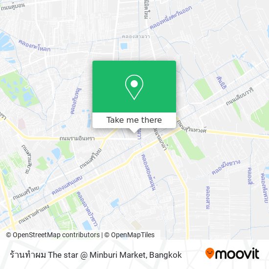 ร้านทำผม The star @ Minburi Market map