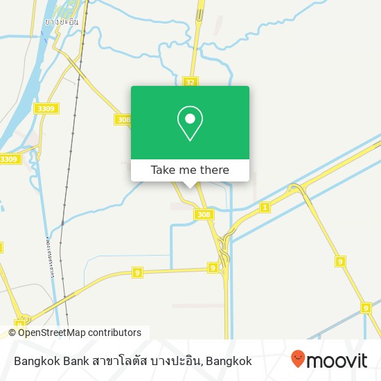 Bangkok Bank สาขาโลตัส บางปะอิน map