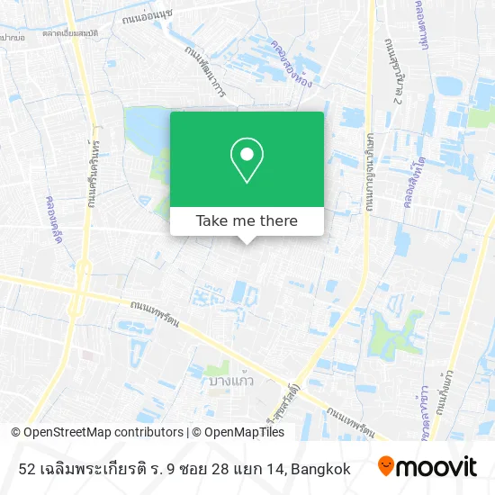 52 เฉลิมพระเกียรติ ร. 9 ซอย 28 แยก 14 map