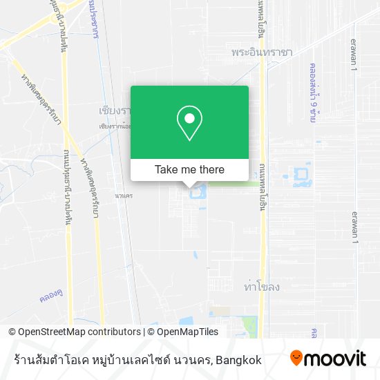 ร้านส้มตำโอเค หมู่บ้านเลคไซด์ นวนคร map