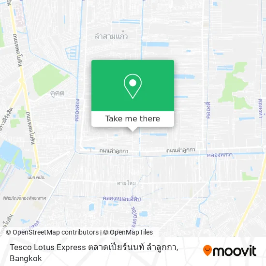 Tesco Lotus Express ตลาดเปียร์นนท์ ลำลูกกา map