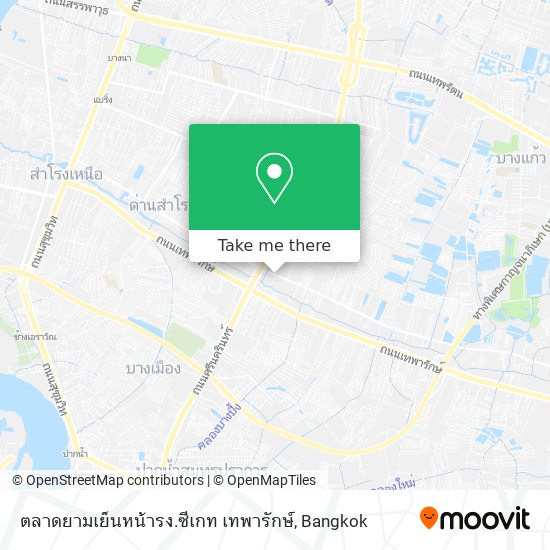 ตลาดยามเย็นหน้ารง.ซีเกท เทพารักษ์ map