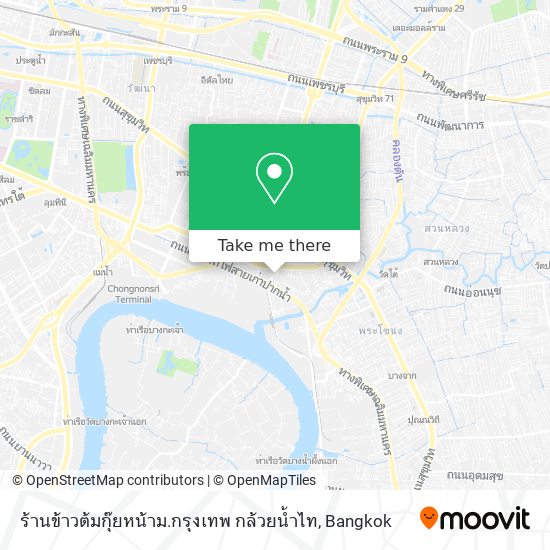 ร้านข้าวต้มกุ๊ยหน้าม.กรุงเทพ กล้วยน้ำไท map