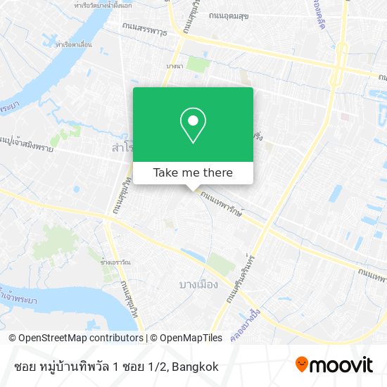 ซอย หมู่บ้านทิพวัล 1 ซอย 1/2 map