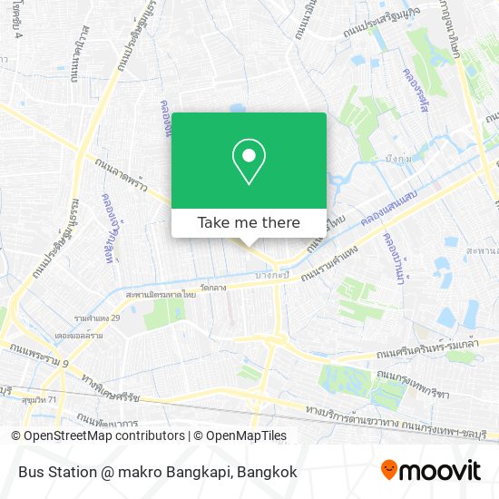 Bus Station @ makro Bangkapi map