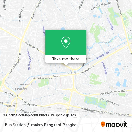 Bus Station @ makro Bangkapi map