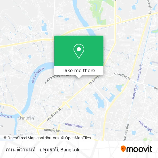 ถนน ติวานนท์ - ปทุมธานี map