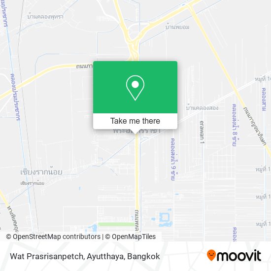 Wat Prasrisanpetch, Ayutthaya map