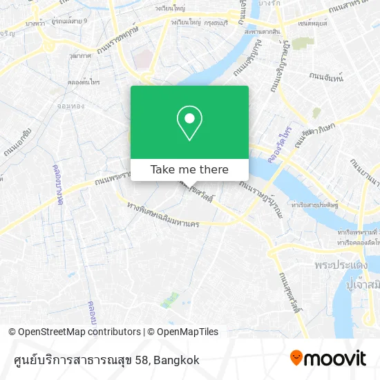 ศูนย์บริการสาธารณสุข 58 map
