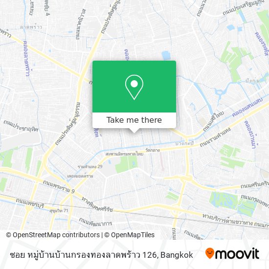 ซอย หมู่บ้านบ้านกรองทองลาดพร้าว 126 map