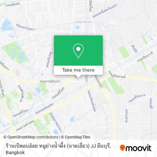 ร้านเป็ดอบอ้อย หมูย่างน้ำผึ้ง (นายเอี๋ยว) JJ มีนบุรี map