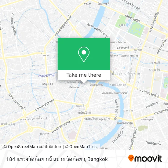 184 แขวงวัดกัลยาณ์ แขวง วัดกัลยา map