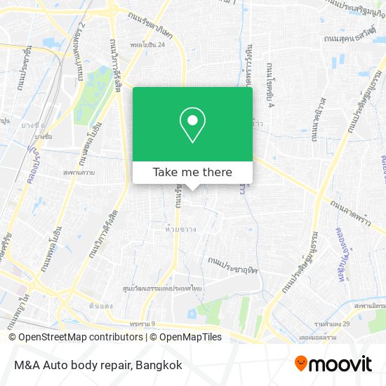 M&A Auto body repair map