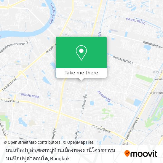 ถนนป๊อปปูล่า,ซอยหมู่บ้านเมืองทองธานีโครงการถนนป๊อปปูล่าคอนโด map