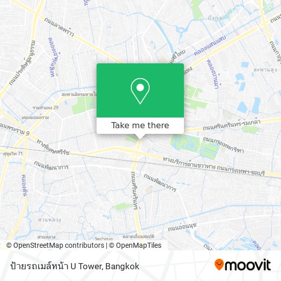 ป้ายรถเมล์หน้า U Tower map