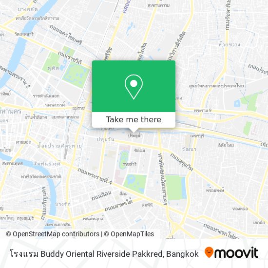 โรงแรม Buddy Oriental Riverside Pakkred map