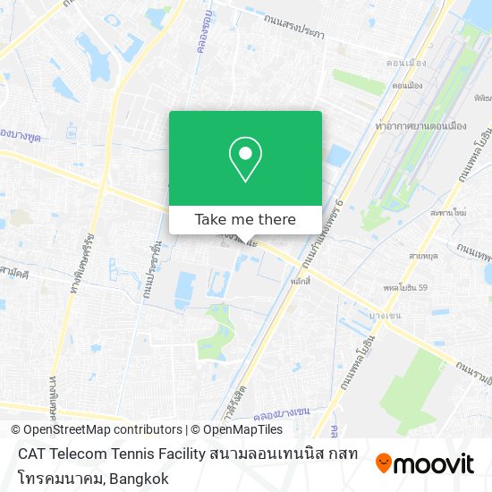 CAT Telecom Tennis Facility สนามลอนเทนนิส กสท โทรคมนาคม map