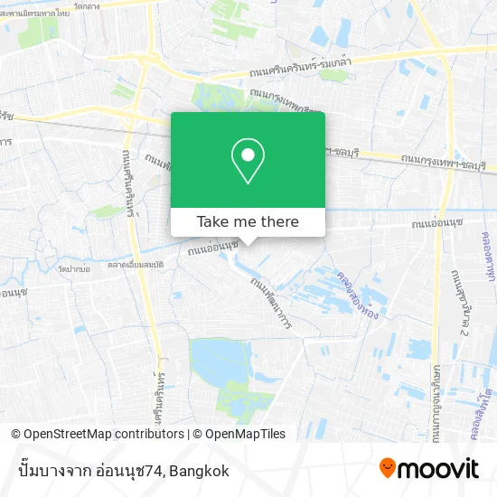 ปั๊มบางจาก อ่อนนุช74 map