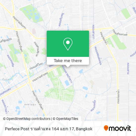 Perfece Post รามคำแหง 164 แยก 17 map