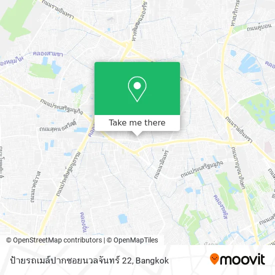 ป้ายรถเมล์ปากซอยนวลจันทร์ 22 map