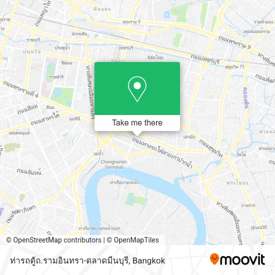 ท่ารถตู้ถ.รามอินทรา-ตลาดมีนบุรี map