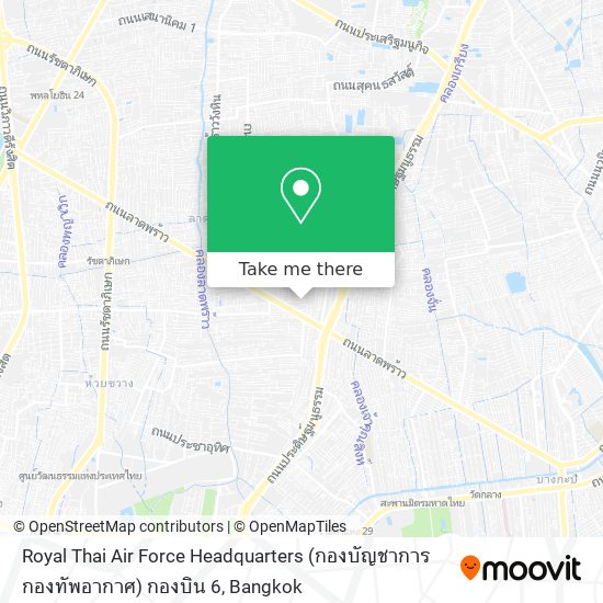 Royal Thai Air Force Headquarters (กองบัญชาการกองทัพอากาศ) กองบิน 6 map