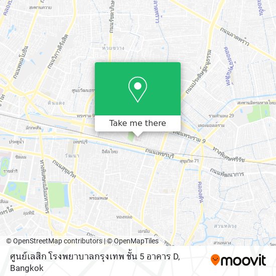 ศูนย์เลสิก โรงพยาบาลกรุงเทพ ชั้น 5 อาคาร D map